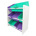 Ver imagem 4 de Organizador de Brinquedos Infantil Médio Cor:Violeta e Verde Bandeira