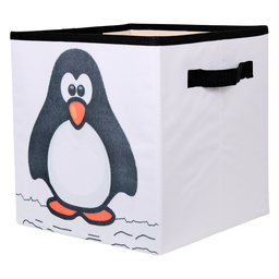 Caixa Organizadora de Brinquedos Estampada 28x30x28cm Cor:pinguim - 1