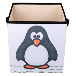 Caixa Organizadora de Brinquedos Estampada 28x30x28cm Cor:pinguim - 3
