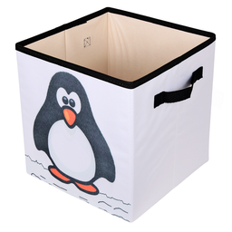 Caixa Organizadora de Brinquedos Estampada 28x30x28cm Cor:pinguim - 2
