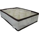 Ver imagem 2 de Kit 2 Organizador de Gavetas(Calcinhas, Meias, Cuecas) Organibox 27x36x10 12 Divisões Cor:Marrom