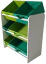 Ver imagem 2 de Organizador de Brinquedos Infantil Médio Cor:Verde Bandeira e Verde Limão
