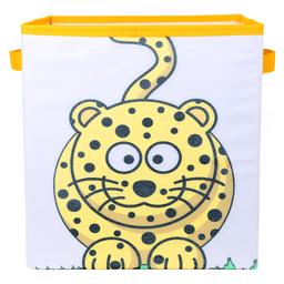 Caixa Organizadora de Brinquedos Estampada 28x30x28cm Cor:leopardo - 4