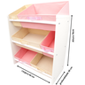 Organizador de Brinquedos Infantil Médio Cor:rosa e Bege - 5