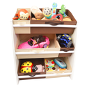 Ver imagem 1 de Organizador de Brinquedos Infantil Médio Cor:Marrom e Bege