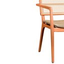 Ver imagem 4 de Cadeira para Mesa de Jantar Adele 44cm Madeira Maciça com Braço | Courino Fende - Sallar Home