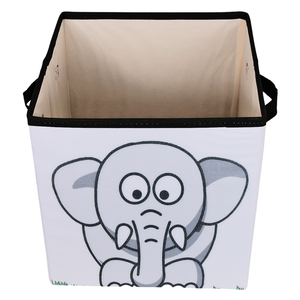 Caixa Organizadora de Brinquedos Estampada 28x30x28cm Cor:elefante