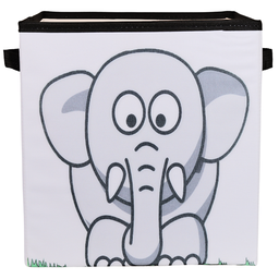 Caixa Organizadora de Brinquedos Estampada 28x30x28cm Cor:elefante - 4