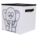 Ver imagem 3 de Caixa Organizadora de Brinquedos Estampada 28x30x28cm Cor:Elefante
