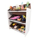 Ver imagem 3 de Organizador de Brinquedos Infantil Médio Cor:Cinza e Marrom
