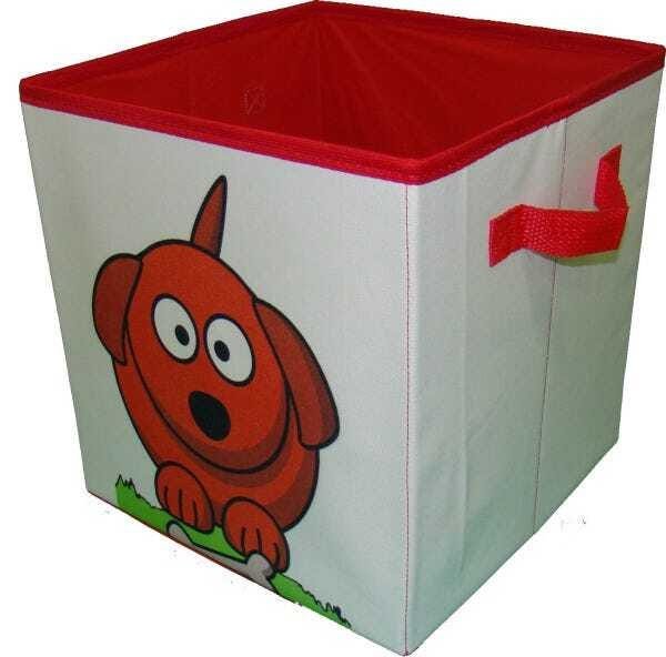 Caixa Organizadora de Brinquedos Estampada 28x30x28cm Cor:Cachorro - 2
