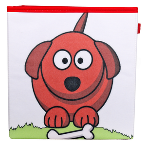 Caixa Organizadora de Brinquedos Estampada 28x30x28cm Cor:cachorro