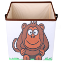 Ver imagem 4 de Caixa Organizadora de Brinquedos Estampada 28x30x28cm Cor:Macaco