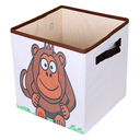 Ver imagem 3 de Caixa Organizadora de Brinquedos Estampada 28x30x28cm Cor:Macaco