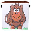 Ver imagem 1 de Caixa Organizadora de Brinquedos Estampada 28x30x28cm Cor:Macaco
