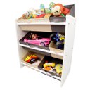 Ver imagem 4 de Organizador de Brinquedos Infantil Médio Cor:Cinza e Bege Palha