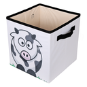 Ver imagem 2 de Caixa Organizadora de Brinquedos Estampada 28x30x28cm Cor:Vaquinha