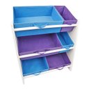 Ver imagem 3 de Organizador de Brinquedos Infantil Médio Cor:Azul e Violeta