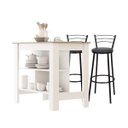 Ver imagem 1 de Bancada Gourmet para Cozinha Branco com 2 Banquetas Alta