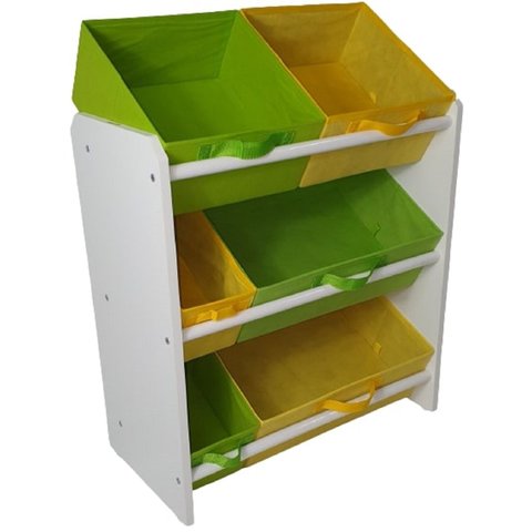 Organizador de Brinquedos Infantil Médio Cor:Amarelo e Verde Limão