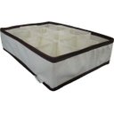 Ver imagem 2 de Kit 4 Organizador de Gavetas (Calcinhas, Meias, Cuecas) Organibox 27x36x10 12 Divisões Cor:Marrom