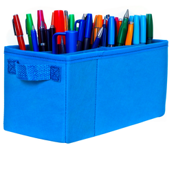 Caixa Colorida 14x14x28 com Alça - Azul - Organibox - 3