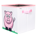 Ver imagem 3 de Caixa Organizadora de Brinquedos Estampada 28x30x28cm Cor:Porquinho