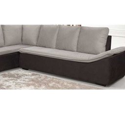 Sofá de Canto 6 Lugares Veludo Elefante Alphaville Hellen - Castor/Café - 3