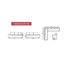 Sofá de Canto 6 Lugares Veludo Elefante Alphaville Hellen - Castor/Café - 5