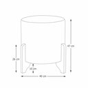 Ver imagem 5 de Puff Decorativo Principe Redondo Pes Madeira Tecido Veludo:terracota