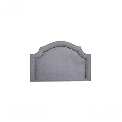 Cabeceira Solteiro Luxo 90X60 Cinza Tachas Fumê