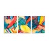 Trio de quadros decorativos Colorful Pequeno 95x40cm - 1