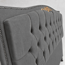 Ver imagem 3 de Cabeceira Greta 160cm Estofada Veludo p/ Cama Box Casal Queen Quarto