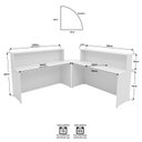 Ver mais imagens de Balcão de Atendimento em L 140x60cm para Loja e Recepção + Cadeira Ergonômica Netflex Reclinável
