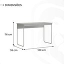 Ver imagem 6 de Mesa de Estudos Escrivaninha Home Office Industrial Criare Quarto Escritório Bancada Simples Preto