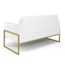 Ver imagem 4 de Sofá Namoradeira com Poltrona Base Industrial Alta Dourado Marisa Corano D03 - D\'rossi Cor Branco