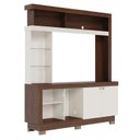 Ver imagem 3 de Estante Home Theater Ambiente Valença Nogueira Real Off White – Colibri
