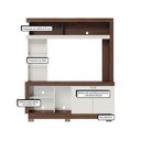 Ver imagem 4 de Estante Home Theater Ambiente Valença Nogueira Real Off White – Colibri