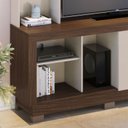 Ver imagem 7 de Estante Home Theater Ambiente Valença Nogueira Real Off White – Colibri