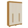 Guarda Roupa Acp Ágata 4 Portas com Pés - Cinamomo/off White - 1