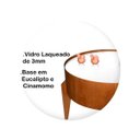 Ver imagem 2 de Mesa de Centro Esmeralda Redonda Laminada com Vidro 50cm - Branca