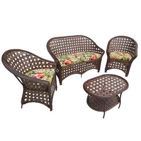 Conjunto Sofá e Poltronas Jogo para Varanda Area Externa Jardim
