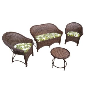Conjunto Sofá Poltronas Confortaveis Jogo Para Varanda Area Externa Jardim