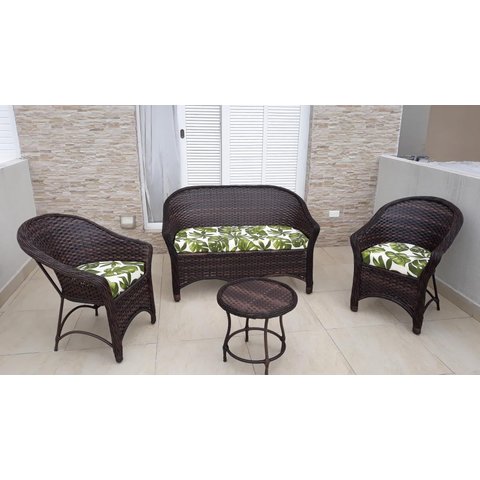 Conjunto Sofá Poltronas Confortaveis Jogo para Varanda Area Externa Jardim