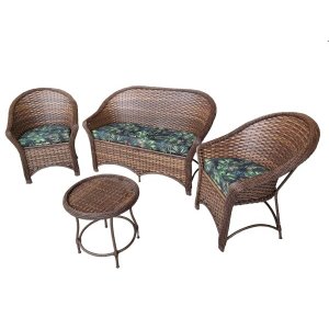 Conjunto Sofá Poltronas Jogo Para Varanda Area Externa Jardim