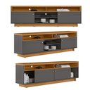 Ver imagem 2 de Rack Para Sala Tv 75 Polegadas Araçatuba Nature Chumbo Linea Brasil