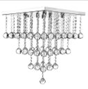 Ver imagem 2 de Lustre com 50cm de Altura, para Escritório/recepção, com Base 30x30 Espelhada, Esferas K9 30mm Legít