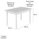 Ver imagem 4 de Mesa de Jantar Retangular para Cozinha 102 Branco