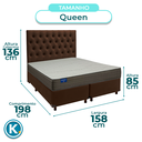 Ver imagem 3 de Cama Box + Colchão Queen D33 Orthotech Inducol + Cabeceira Estofada