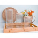 Ver imagem 5 de Pote de Vidro Canelado com Tampa Bambu Wolff 1,1 Litros